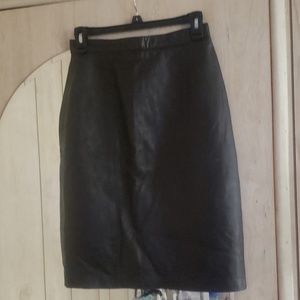 Vintage Brown leather Pencil Skirt Sz 8